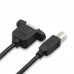 Panel Mount USB-B to USB-B Extension Cable | USB Type B Female to Female Feeder / Jumper Panel Mount USB-B to USB-B Extension Cable | USB Type B Female to Female Feeder / Jumper