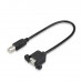 Panel Mount USB-B to USB-B Extension Cable | USB Type B Female to Female Feeder / Jumper Panel Mount USB-B to USB-B Extension Cable | USB Type B Female to Female Feeder / Jumper
