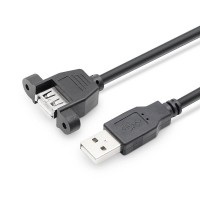 Pitch: 31mm Panel Mount USB-A Female to USB-A Male Extension Cable Pitch: 31mm Panel Mount USB-A Female to USB-A Male Extension Cable