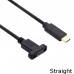90 Degree Right Angle / Up-Angle / Side-Angle USB-C male to Panel Mount USB-C Female Extension Cable