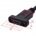 90 Degree Right Angle / Up-Angle / Side-Angle USB-C male to Panel Mount USB-C Female Extension Cable