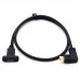 90 Degree Right Angle / Up-Angle / Side-Angle USB-C male to Panel Mount USB-C Female Extension Cable