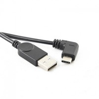 Anti-Winding Retractable Coiled Right Angle USB-C Charge Cable Anti-Winding Retractable Coiled Right Angle USB-C Charge Cable