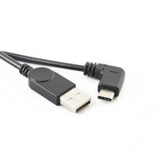 Anti-Winding Retractable Coiled Right Angle USB-C Charge Cable Anti-Winding Retractable Coiled Right Angle USB-C Charge Cable