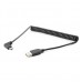 Anti-Winding Retractable Coiled Right Angle USB-C Charge Cable Anti-Winding Retractable Coiled Right Angle USB-C Charge Cable