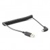 Anti-Winding Retractable Coiled Right Angle USB-C Charge Cable Anti-Winding Retractable Coiled Right Angle USB-C Charge Cable