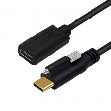 Single Screw Lock / Thumb Lock USB 3.1 Type-C (USB-C) male to female Extension Cable Single Screw Lock / Thumb Lock USB 3.1 Type-C (USB-C) male to female Extension Cable