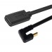 180 Degree Right Angle USB 3.1 Type-C (USB-C) male to USB-C Female (Socket, Receptacle) Cable 180 Degree Right Angle USB 3.1 Type-C (USB-C) male to USB-C Female (Socket, Receptacle) Cable