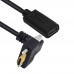Right Angle Panel Mount Dual Screw Locking USB-C male to USB-C Female Extension Cable Right Angle Panel Mount Dual Screw Locking USB-C male to USB-C Female Extension Cable