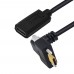 Right Angle Panel Mount Dual Screw Locking USB-C male to USB-C Female Extension Cable Right Angle Panel Mount Dual Screw Locking USB-C male to USB-C Female Extension Cable