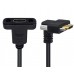 Pitch: 17mm Locking Panel Mount / Right Angle USB-C male to USB-C Female Extension Cable Pitch: 17mm Locking Panel Mount / Right Angle USB-C male to USB-C Female Extension Cable