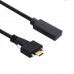 Pitch: 17mm Dual Screw Locking Panel Mount USB-C male to USB-C Female Extension Cable