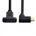 Super Short UP-Angle / RIGHT-Angle 90-deg-angled USB 3.1 Type-C (USB-C) male to Panel Mount USB-C Female Cable Super Short UP-Angle / RIGHT-Angle 90-deg-angled USB 3.1 Type-C (USB-C) male to Panel Mount USB-C Female Cable