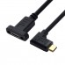 Super Short UP-Angle / RIGHT-Angle 90-deg-angled USB 3.1 Type-C (USB-C) male to Panel Mount USB-C Female Cable Super Short UP-Angle / RIGHT-Angle 90-deg-angled USB 3.1 Type-C (USB-C) male to Panel Mount USB-C Female Cable