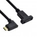 Super Short UP-Angle / RIGHT-Angle 90-deg-angled USB 3.1 Type-C (USB-C) male to Panel Mount USB-C Female Cable Super Short UP-Angle / RIGHT-Angle 90-deg-angled USB 3.1 Type-C (USB-C) male to Panel Mount USB-C Female Cable