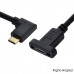 Super Short UP-Angle / RIGHT-Angle 90-deg-angled USB 3.1 Type-C (USB-C) male to Panel Mount USB-C Female Cable Super Short UP-Angle / RIGHT-Angle 90-deg-angled USB 3.1 Type-C (USB-C) male to Panel Mount USB-C Female Cable