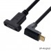 Super Short UP-Angle / RIGHT-Angle 90-deg-angled USB 3.1 Type-C (USB-C) male to Panel Mount USB-C Female Cable Super Short UP-Angle / RIGHT-Angle 90-deg-angled USB 3.1 Type-C (USB-C) male to Panel Mount USB-C Female Cable
