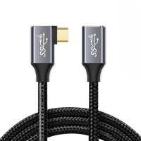 Long Sleeve Protection Right Angle USB 3.1 / USB-C / USB Type C Male to Female Extender Cable Long Sleeve Protection Right Angle USB 3.1 / USB-C / USB Type C Male to Female Extender Cable