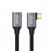 Long Sleeve Protection Right Angle USB 3.1 / USB-C / USB Type C Male to Female Extender Cable Long Sleeve Protection Right Angle USB 3.1 / USB-C / USB Type C Male to Female Extender Cable