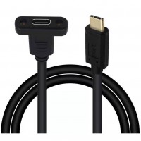 Panel Mount USB-C Female to USB-C male Extender Cable Panel Mount USB-C Female to USB-C male Extender Cable