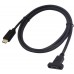 Panel Mount USB-C Female to USB-C male Extender Cable Panel Mount USB-C Female to USB-C male Extender Cable