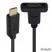 Super Short UP-Angle / RIGHT-Angle 90-deg-angled USB 3.1 Type-C (USB-C) male to Panel Mount USB-C Female Cable Super Short UP-Angle / RIGHT-Angle 90-deg-angled USB 3.1 Type-C (USB-C) male to Panel Mount USB-C Female Cable