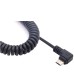 Dual 90 degree Right Angle USB Micro Coiled Strech / Curl Spring Retractable Cable Dual 90 degree Right Angle USB Micro Coiled Strech / Curl Spring Retractable Cable