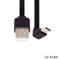 Short USB 2.0 Type-A Male to Angled USB Type-C Male Data Flat Slim FPC Cable for FPV & Disk & Phone Short USB 2.0 Type-A Male to Angled USB Type-C Male Data Flat Slim FPC Cable for FPV & Disk & Phone