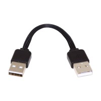 Super Short 13cm USB 2.0 Type-A Male to USB Type-A Male Data Flat Slim FPC Cable for FPV & Disk & Phone Super Short 13cm USB 2.0 Type-A Male to USB Type-A Male Data Flat Slim FPC Cable for FPV & Disk & Phone