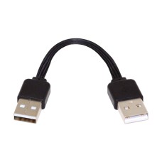 Super Short 13cm USB 2.0 Type-A Male to USB Type-A Male Data Flat Slim FPC Cable for FPV & Disk & Phone
