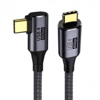90 Degree USB4 / USB C Right Angle Male to Male Extension Extender, Cable (Support 100W Power / 40Gbps / 8K Video)