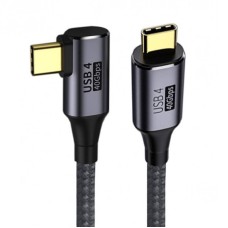 90 Degree USB4 / USB C Right Angle Male to Male Extension Extender, Cable (Support 100W Power / 40Gbps / 8K Video)