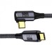 90 Degree USB4 / USB C Right Angle Male to Male Extension Extender, Cable (Support 100W Power / 40Gbps / 8K Video)