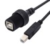 1 Meter / 3.3ft Waterproof Bulkhead Panel Mount Flush USB Type B USB-B male to female Extender Cable 1 Meter / 3.3ft Waterproof Bulkhead Panel Mount Flush USB Type B USB-B male to female Extender Cable
