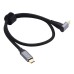 Up / Down Right Angle USB-C Male to USB-C Male Extender Cable (10Gbps 100W) Up / Down Right Angle USB-C Male to USB-C Male Extender Cable (10Gbps 100W)