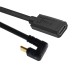 180 degree Back-Angled USB-C to USB-C male Coiled Stretch / Curl Spring Retractable Extender Cable