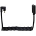 180 degree Back-Angled USB-C to USB-C male Coiled Stretch / Curl Spring Retractable Extender Cable