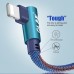 Double Right Angled USB-A to Lightning (OEM) Charge Cable for iPhone / iPad / EarPods Double Right Angled USB-A to Lightning (OEM) Charge Cable for iPhone / iPad / EarPods