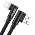 Double Right Angled USB-A to Lightning (OEM) Charge Cable for iPhone / iPad / EarPods Double Right Angled USB-A to Lightning (OEM) Charge Cable for iPhone / iPad / EarPods